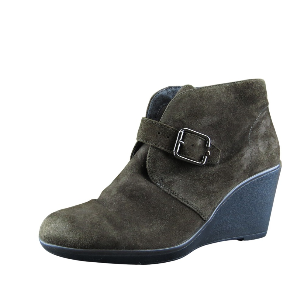 Clarks 66378 Women Ankle Boots Brown Suede Zip Size 7 Medium‎